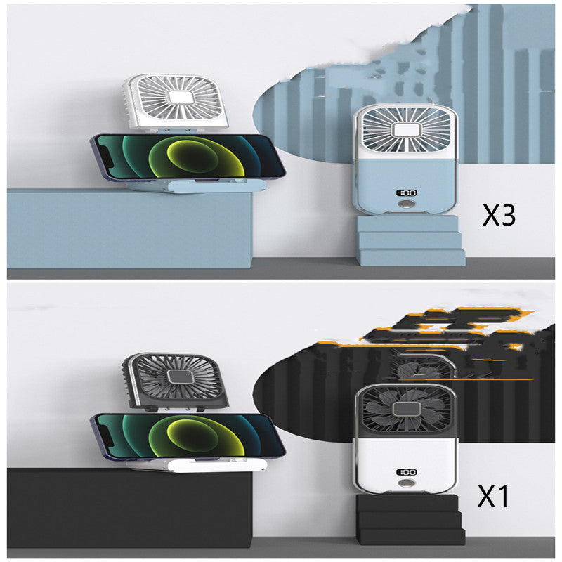 Folding Portable Digital Display Handheld Small Fan.